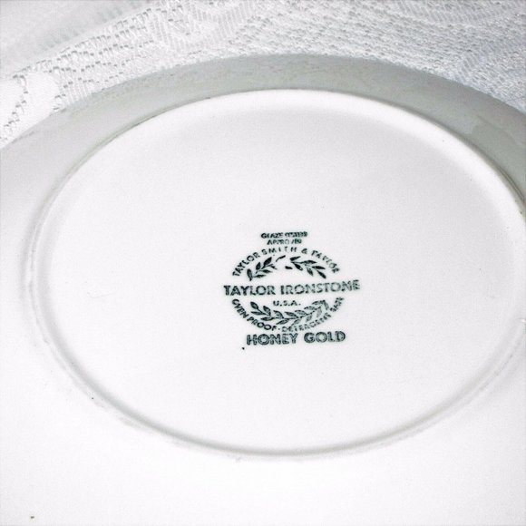 Dinner Plate TST TAYLOR SMITH TAYLOR HONEY GOLD Vintage Retro Boho Dishes - Picture 4 of 5